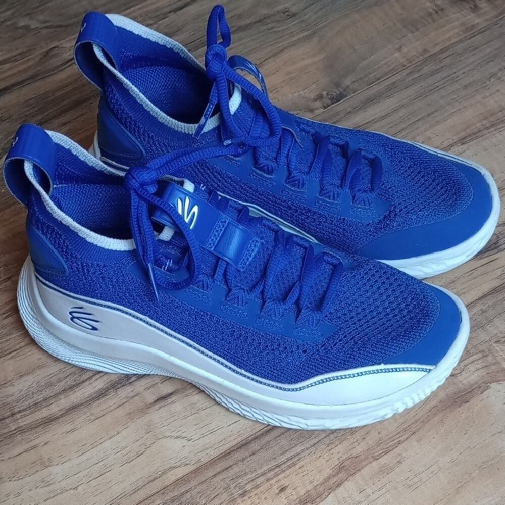 Curry Brand Under. Armour Blue Athletic Basketball Sneakers Youth Size 6